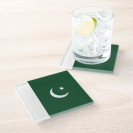 Pakistaanse vlag glazen onderzetter