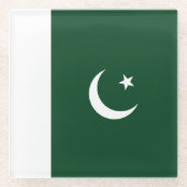 Pakistaanse vlag glazen onderzetter (Voorkant)