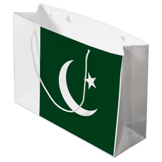 Pakistaanse vlag groot cadeauzakje (Achterkant Gekanteld)