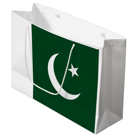 Pakistaanse vlag groot cadeauzakje (Voorkant Gekanteld)