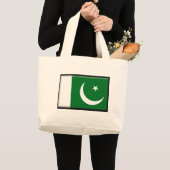 Pakistaanse vlag grote tote bag (Voorkant (product))