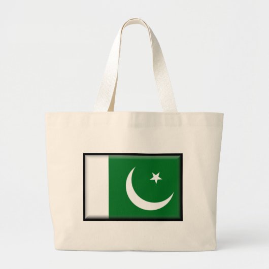 Pakistaanse vlag grote tote bag (Voorkant)