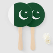 Pakistaanse vlag handwaaier (Voorkant en achterkant)