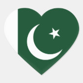 Pakistaanse vlag hart sticker (Voorkant)