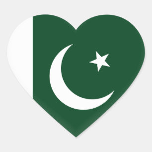 Pakistaanse vlag hart sticker