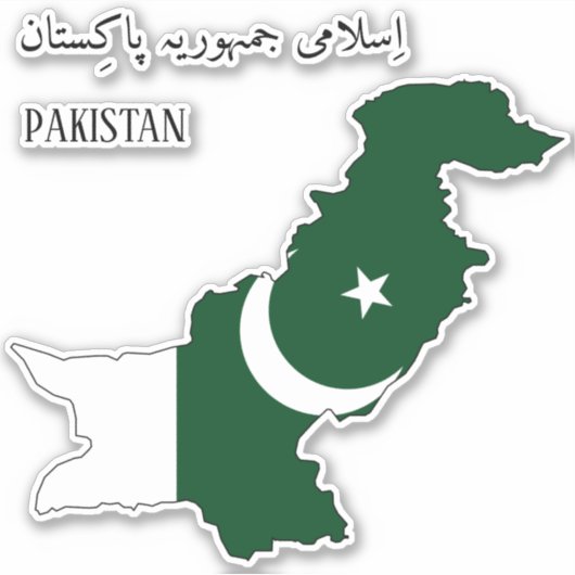 Pakistaanse vlag - Kaart Sticker (Voorkant)