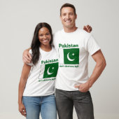 Pakistaanse vlag + kaart + T-shirt voor tekst (Unisex)
