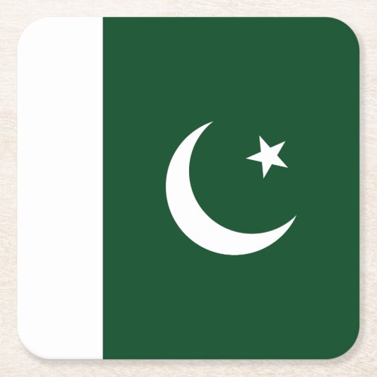 Pakistaanse vlag kartonnen onderzetters (Voorkant)