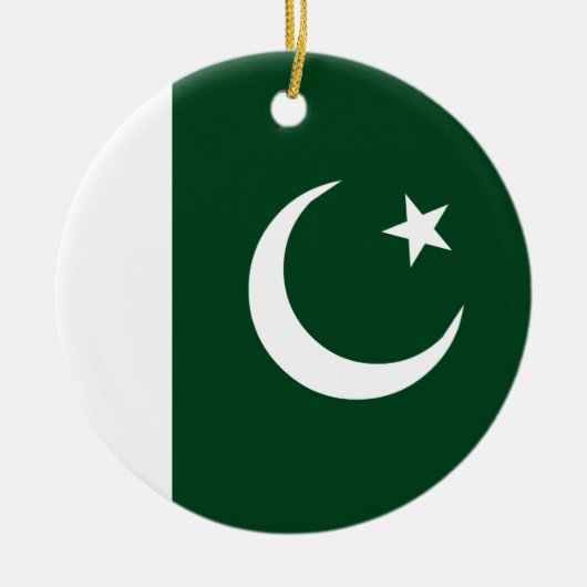 Pakistaanse vlag keramisch ornament (Voorkant)