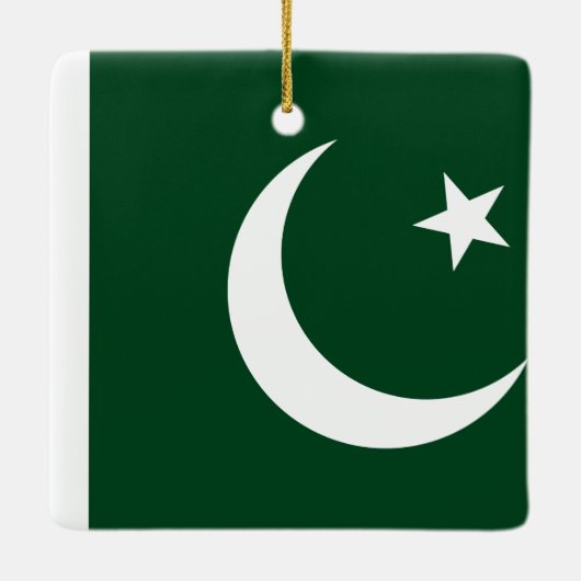 Pakistaanse vlag keramisch ornament (Achterkant)