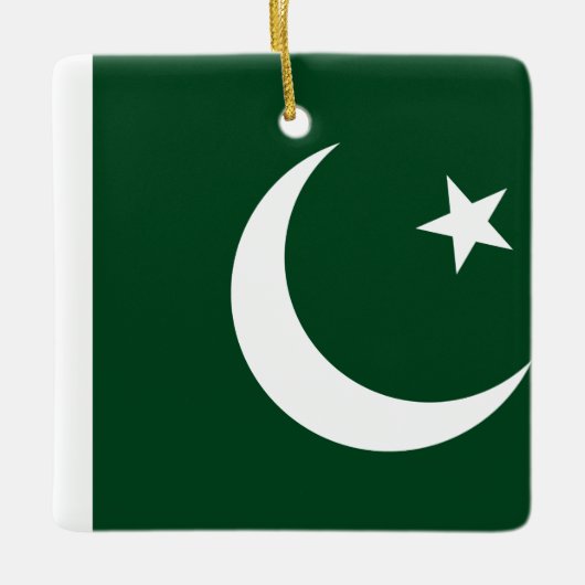 Pakistaanse vlag keramisch ornament (Voorkant)
