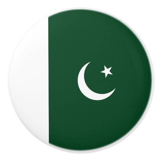 Pakistaanse vlag keramische knop (Voorkant)