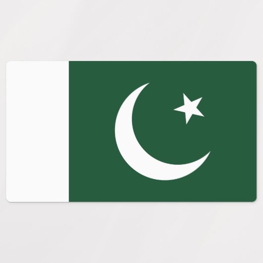 Pakistaanse vlag labels (Design 2)