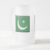 Pakistaanse vlag matglas bierpul (Voorkant links)
