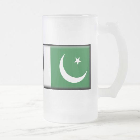 Pakistaanse vlag matglas bierpul (Rechts)