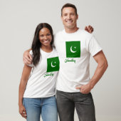 Pakistaanse vlag met naam in Urdu T-shirt (Unisex)
