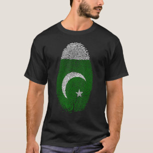 Pakistaanse vlag met vingerafdruk in mijn DNA voor T-shirt