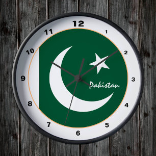 Pakistaanse vlag, modern huis/design Pakistan Ronde Klok