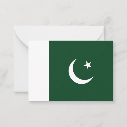 Pakistaanse vlag notitiekaartje (Voorkant)