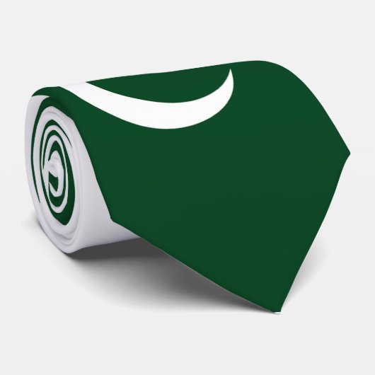 Pakistaanse vlag Onafhankelijkheidsdag Mannen Stro Stropdas (Opgerold)