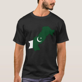 Pakistaanse vlag op de kaart t-shirt