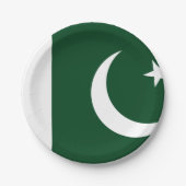 Pakistaanse vlag papieren bordje (Voorkant)