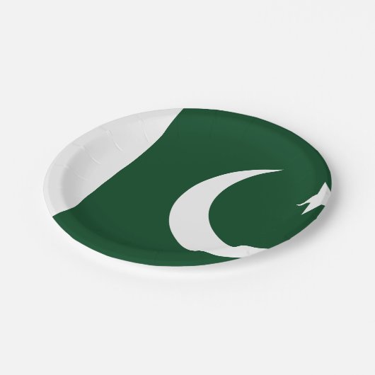Pakistaanse vlag papieren bordje (Gekanteld)