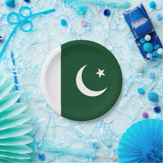 Pakistaanse vlag papieren bordje (Feest)