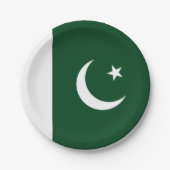 Pakistaanse vlag papieren bordje (Voorkant)