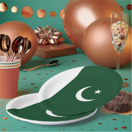 Pakistaanse vlag papieren bordje
