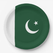 Pakistaanse vlag papieren bordje (Voorkant)