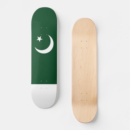 Pakistaanse vlag persoonlijk skateboard (Voorkant)