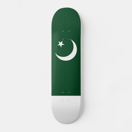 Pakistaanse vlag persoonlijk skateboard (Voorkant)