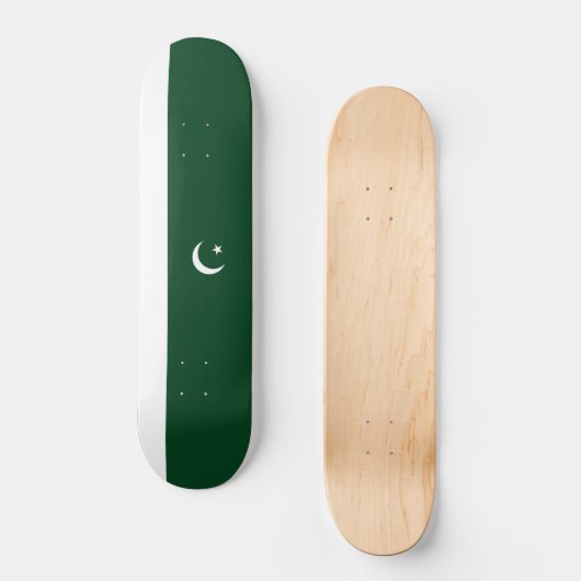 Pakistaanse vlag persoonlijk skateboard (Voorkant)