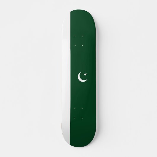 Pakistaanse vlag persoonlijk skateboard (Voorkant)