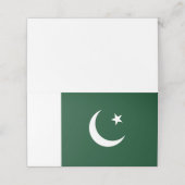 Pakistaanse vlag plaatskaartje (Buitenkant ongevouwen)