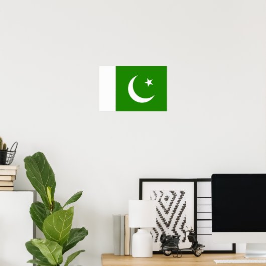 Pakistaanse vlag poster (Thuiskantoor)