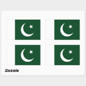Pakistaanse vlag rechthoekige sticker (Vel)