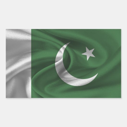 Pakistaanse vlag rechthoekige sticker (Voorkant)