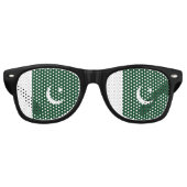 Pakistaanse vlag retro zonnebril (Voorkant)