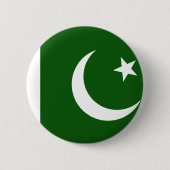 Pakistaanse vlag ronde button 5,7 cm (Voorkant)