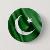 Pakistaanse vlag ronde button 5,7 cm (Voorkant)