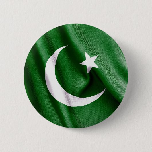 Pakistaanse vlag ronde button 5,7 cm (Voorkant)