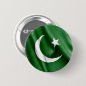 Pakistaanse vlag ronde button 5,7 cm (Voorkant /achterkant)