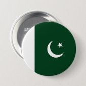 Pakistaanse vlag ronde button 7,6 cm (Voorkant /achterkant)