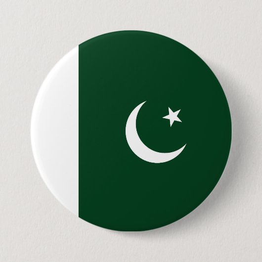 Pakistaanse vlag ronde button 7,6 cm (Voorkant)