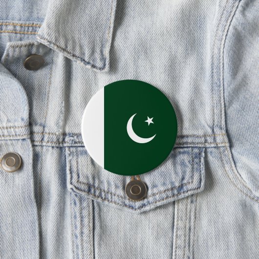 Pakistaanse vlag ronde button 7,6 cm (In situ)