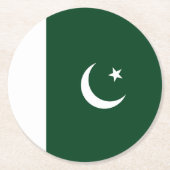Pakistaanse vlag ronde kartonnen onderzetter (Voorkant)