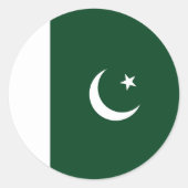 Pakistaanse vlag ronde sticker (Voorkant)