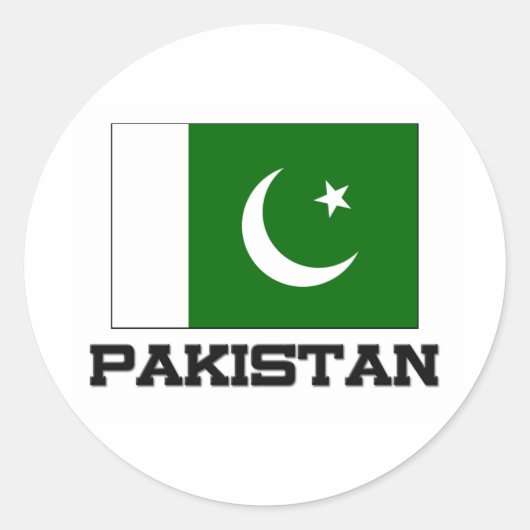 Pakistaanse vlag ronde sticker (Voorkant)
